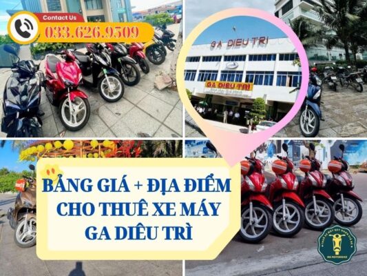 Bảng giá và các địa chỉ cho thuê xe máy Ga Diêu Trì