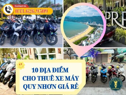 Bảng giá và các địa chỉ cho thuê xe máy Quy Nhơn giá rẻ