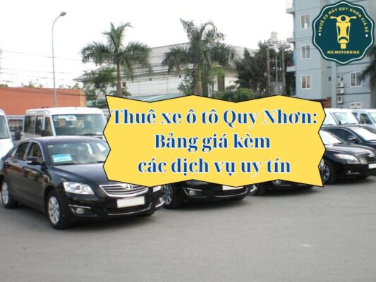 Thuê xe ô tô tự lái, có tài ở Quy Nhơn