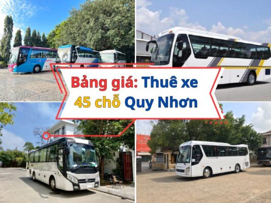 Bảng giá cho thuê xe 45 chỗ mới nhất ở Quy Nhơn